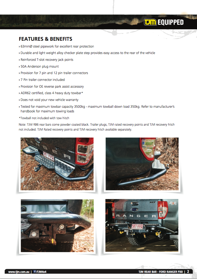 Ford Ranger PXII TJM Rear Bar - Latest News - TJM Products NQ